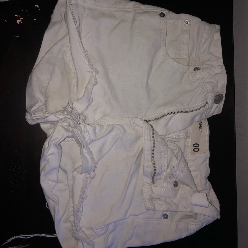 White Garage Shorts